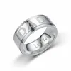 Uppdatera rostfritt stål älskar dig pappa ringband snidande brev mode dag gåva för män mode smycken