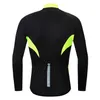 WOSAWE Vestes de moto à manches longues pour hommes Jersey de cyclisme Haute visibilité Chemises de vélo respirantes Vêtements de vélo serrés Slim1