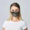 DHL Bling Bling Masque facial à paillettes Écran solaire extérieur Anti-poussière Respirant Lavable Réutilisable Couverture de protection faciale 21,2 * 13,5 cm