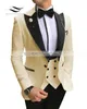 Men's Suits & Blazers Sky Blue Men Tuxedo 3 Piece Custom Made Terno Slim Fit Groom Wedding Mens Suit Masculino Jacket+Pant+Vest