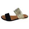 플러스 사이즈 35-43 금속 여름 해변 새로운 캐주얼 여성 신발 플랫폼 슬라이드 샌들 및 슬리퍼 2020 솔리드 컬러 패션 샌들 여성