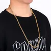 Men's Classic Stainless Steel Mens Chains 18K Real Gold Plated Vintage Necklaces Men's Hip hop necklaces