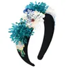Lussuosa fascia per capelli di design con fiori di cristallo per donna Accessori per capelli da sposa con perline di cristallo fatti a mano vintage