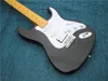 Black Body elektrische gitaar met witte parel pickguard, 4s witte pickups, esdoorn toets, chromen hardware, aangepast op maat