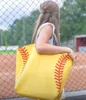 18style Baseball Bag Tote Canvas Handbags Softball Football Shoulder Bag Basketball Print Bags Cotton Sports Tote Soccer Handbag GGA3587-1