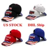 US Stock, Donald Trump 2020 Baseball Cap Snapbacks Gör Amerika Bra igen Hat Star Stripe USA Flagga Camouflage Sports Outdoor Cap FY6080