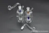 Mini Proteble Glass Ash Catcher Bubbler Matrix Perc Ashcatchers Bongs 10mm Ash Catcher Vattenrör med oljebrännare