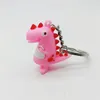 Cartoon Dinosaur Keychain PVC Animal Dinosaur Key Rings Hangbag Backback Hangs Hangs Kids Toys Moder