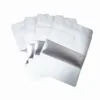 100pcllot Matte White alumini folia Food Food Doyypack Zip Zamknięcie torba z okiennymi rozkładanymi woreczkami mylar zamka