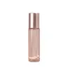 Pink Rose Golden Roller Bottle Essential Oil Bottle Lipgloss Tube Container Eye Gel Roller Bottle Cosmetic Packaging P265