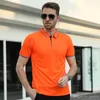 New men's solid color shirt top men's short sleeve cotton shirt jersey shirt hot men's clothing