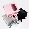 مخصص الوردي فضي رمادي حزمة مسطحة قابلة للطي مربع التعبئة والتغليف ورقة المغناطيسي قابلة للطي هدية مربع