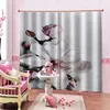 Luxo Blackout 3D Janela cortina para sala de estar fashion flor rosa branca cortinas cortinas Decoração