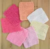 6inch Baby Girl Crochet Tutu Tube Tops Chest Wrap Wide Crochet headbands Candy color clothes