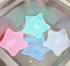 Kitchen Sink Filter Star Sewer Outfall Silicone Strainer Star Bathroom Drain Hair Catcher Bath Stopper Plug Strainer Filter GGA3612