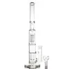 Hookahs 45cm Glass Tall Bong 8 Arm Tree Perc Pipe 5mm Transparenta Vattenrör med tillbehör