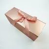 Personalizzati in oro rosa cartone piatto piegare la carta di estensione dei capelli Confezione regalo scatola con il nastro