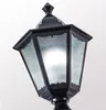 Europeisk aluminium utomhus vattentät LED gårdsljus gata lampa landskap belysning High Pole Yard Garden Villas Lawn lampor + glödlampa