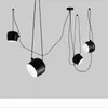Modern pendant luzes alumínio preto lâmpadas suspensão luminária luminária criativa lâmpada de escritório lâmpada luminária luminária teto candelabro