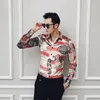 Winter Stylish Party Dress Long Sleeves New Shirts Casual Baroque Velvet Shirts Mens Silk Flannel Leopard Print Clothing240x