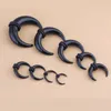5PCS12pcs Black Ear Pincher Septum Stretching Kit Acrylic Crescent Stretcher Plugs With Orings Jewelry 16MM16MM Whole3932296