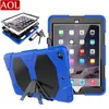 حالة هجينة التأثير الوعرة الشاقة لجهاز iPad الجديد 2/3/4 Air2 10.2 Pro 9.7 10.5 11 12.9 Mini Kickstand Cover