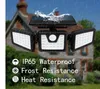 Sound Security Lights 3 Head Motion Sensor Lights Regulowane Lights Lights Lights Outdoor Spotlights 360 ° Obrotowy IP65 Wodoodporny do ganku