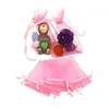 7x9cm kleine organza cadeaubas trekkoord sieraden tassen multi-colour candy cookies verpakking zakje voor bruiloftsfeest Kerstmis