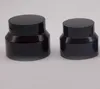 15g 30g 50g Frost Black Glass Cream Jar Verpackungsflaschen mit Deckel White Seal Insertion Container Kosmetikverpackung Cremes Pot