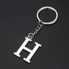 26 A-Z English initial key ring metal Letter keychain holder handbag hangs fashion jewelry will and sandy gift