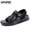 Upuper sandaler män skor 2019 gladiator mens sandaler mode män skor sommar flip flops grå svart platta sandaler stor storlek 36-46 mx200617