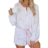 Lady Tie-Dye Pyjamas Kvinnor Hemservice Två Poster Suit Kvinna Sexig Shorts Långärmad Casual Set Två Piece Outfits Tracksuit LJJP194