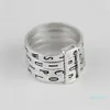 luxo - diversão real 925 prata esterlina natural handmade fine jóias ring rotativo pode fazer diferentes palavras anéis para mulheres bijoux y19051602