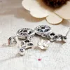 Authentischer 925er Sterlingsilber-CZ-Diamant-Scheibenanhänger-Ohrhänger für Damen, Hochzeitsgeschenk, mit Originalverpackung für Pandora-Ohrstecker