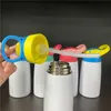 Bottiglia di modo DIY di sublimazione Blanks in acciaio inox doppia parete 12 once Bambini Bicchiere con coperchio becco paglia DHL trasporto veloce