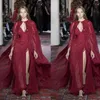 2021 Zuhair Murad Mermaid Evening Dresses With Lace Wraps Side Split Prom Dress Formal Runway Fashion Red Carpet Dress robes de mariée