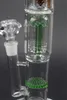 Favo de mel verde e árvore de braço Perc Percolador de vidro Bongs de água Cachimbos de água de 16 polegadas Queimador de óleo Dab Rig