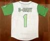 Schip van ons Movie Hardball # 1 Jarius G-Baby Evans Baseball Jerseys White Dewayne Warren Stitched Kekambas Film Topkwaliteit