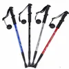 Outdoors Trumpet Trekking Poles Telescopic Alpenstock Aluminum alloy Foldable Straight Handle Hiking Walking Stick ZZA2502 10Pcs