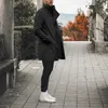 2020 Осенняя зимняя мужская бренд Treanch Coats Stand Trendy Donvcoat повседневная тонкая карманная мужская куртка и пальто черных туров