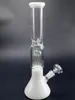 Vitt/blått glas vatten bongs vattenpipa 14 tum oljebrännare dab riggar 18 mm kvinnliga fogrör för shisha chicha