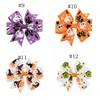 Halloween Arcos Grosgrain Ribbon Hairclips Fantasma Abóbora Pinwheel Cabelo Clipes Grande Bow Barrettes Acessórios Diários 12 Designs opcionais DHW4127