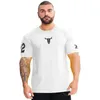 Sportskjorta Män Tops Tees Running Shirts Mens Gym T Shirt Sport Fitness Jersey Snabbtorkad Snim Fit Camiseta Running Hombre