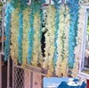 80 "(2 metri) lungo fiore di seta artificiale ortensia glicine ghirlanda per giardino casa decorazione di nozze forniture 8 colori disponibili HW011