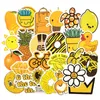 50pcs jolie mignonne vsco tout jaune autocollants pack vinyle stickers voiture autocollants autocollants de cahier de cahier à bagages décalques en gros lots étanche