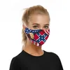 Masque de visage de drapeau confédéré anti-poussière US Bataille Drapeau du Sud Masques de bouche Drapeau de guerre civile Lavable Masques de coton réutilisables CYZ2578