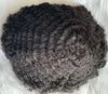 Afro-américain Afro Kinky Curl Toupee Full Lace Unit Men039s Perruque Indien Vierge Remplacement des Cheveux Humains pour Homme Noir Rapide Expr2724025