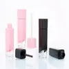 20 sztuk / partia Puste 5ml Lip Gloss Tube Square Transparent Dotnin Lip Glaze Tube DIY Elegancki Lip Stick Container Dolne Clear Tubes