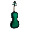 ナオミアコースティックバイオリン44バイオリンフルサイズフィドルケースボウロジングリーンブラック
