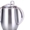 Det billigaste 10oz rostfritt stål sippy kopp med dubbla handtag isolerade kaffe rånar vakuum öl mjölk kopp baby koppar